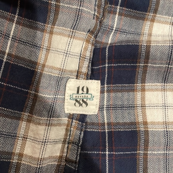 Blue and Brown Plaid Button Up - Picture 10 of 10
